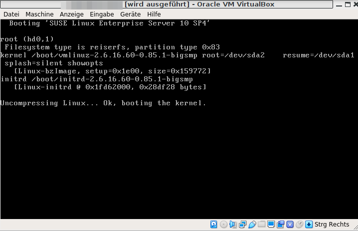 VirtualBox - SLES10 - normal