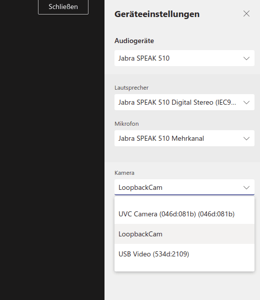 Teams LoopbackCam